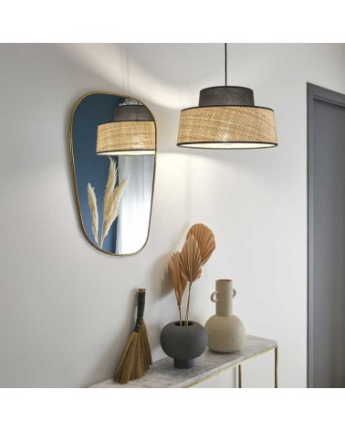 Lámpara de techo 38cm de rafia y algodón E27