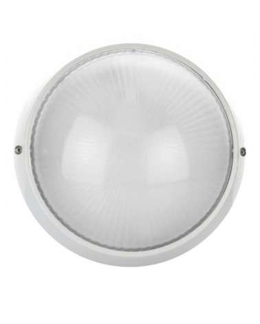 Aplique de exterior redondo 25,8cm de aluminio acabado blanco, negro o gris E27 IP54