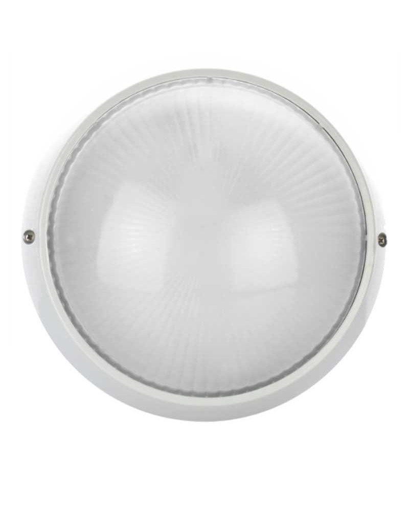 Round outdoor wall light 25.8cm in white, black or grey finish aluminum E27 IP54
