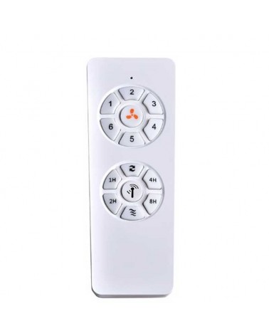 Ceiling fan without light white and wood 3 blades Ø132cm programmable with 6 speeds