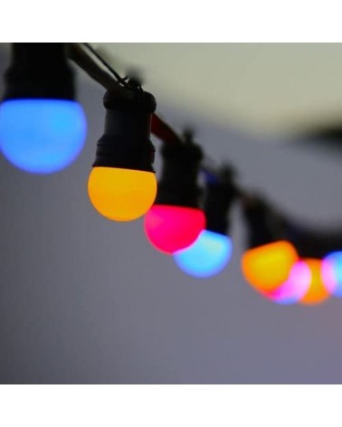 Festoon light of 300 E27 lamp holders 100 meters for outdoor use IP44