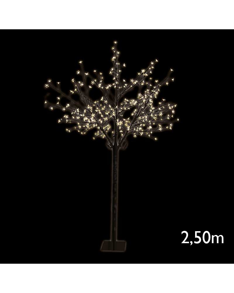 Árbol de Invierno LED de 2,50 metros con 600 leds de luz blanca fría o cálida IP44 baja tensión 24V