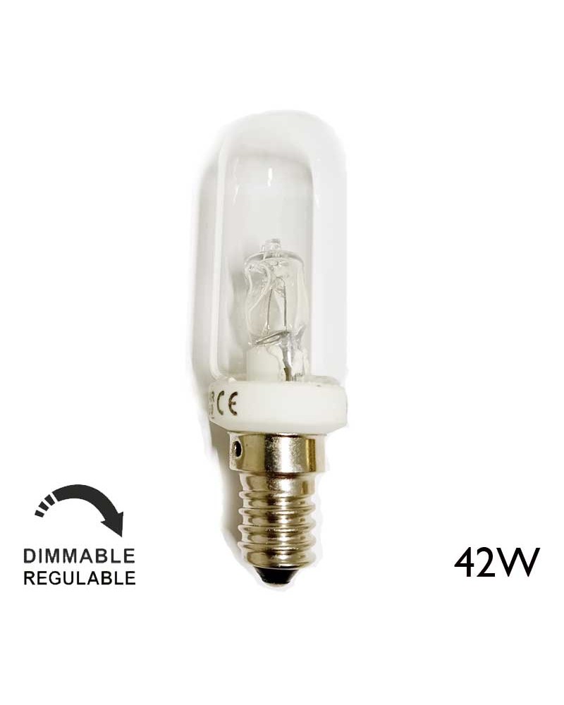 ECO 42W E14 tubular halogen with warm and dimmable light