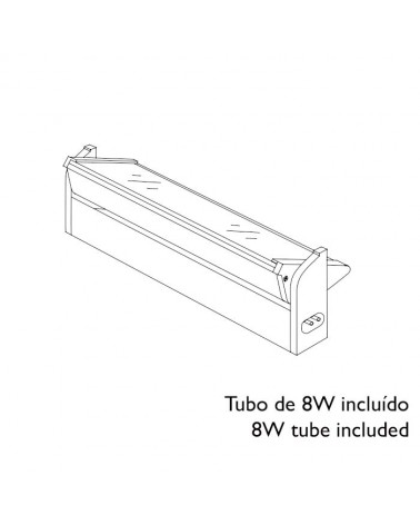 Screen for fluorescent tube included 8W T5 oscillating tekno 35.3cm