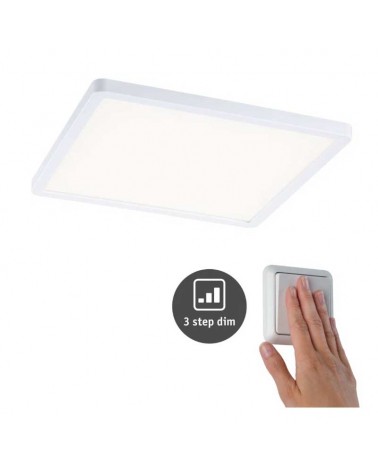 Downlight empotrable LED 23cms cuadrado blanco 16W 4000K para agujero de 50-195mm regulable