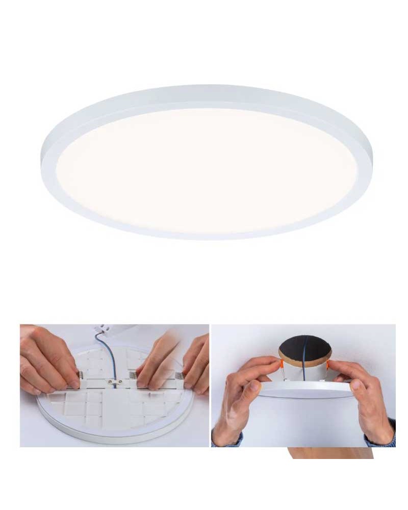 LED recessed downlight 23cms square white 16W 4000K for 50-195mm hole dimmable
