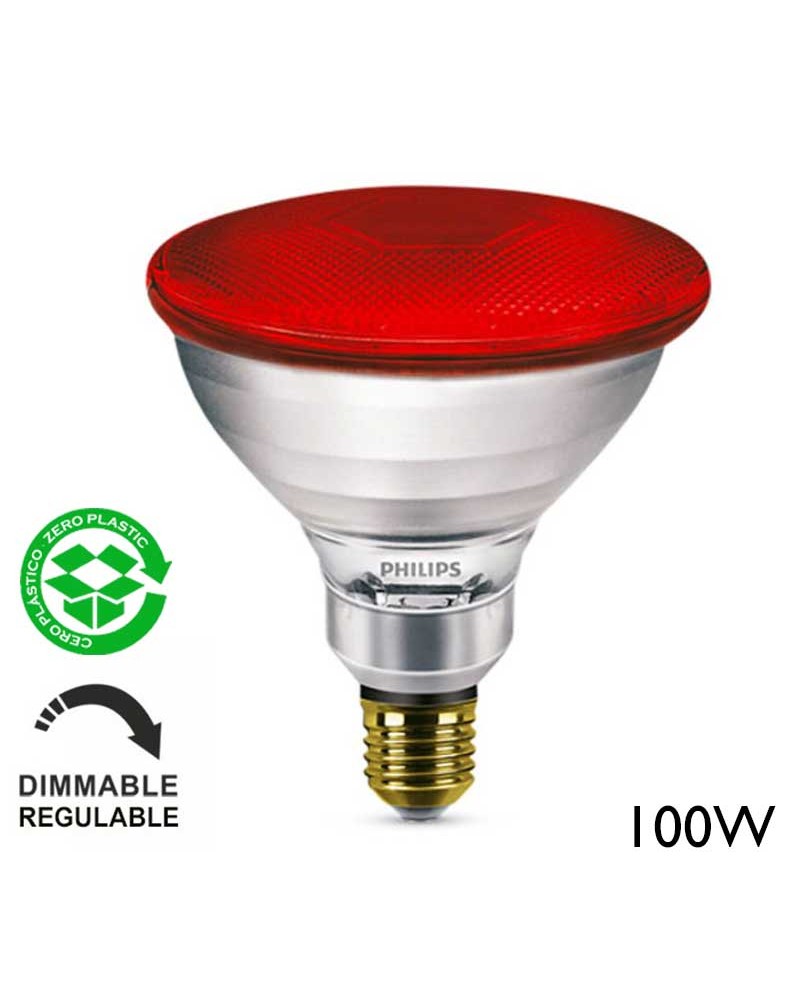 Lámpara calor infrarrojos Philips Incandescente 100W E27 PAR38 calienta platos