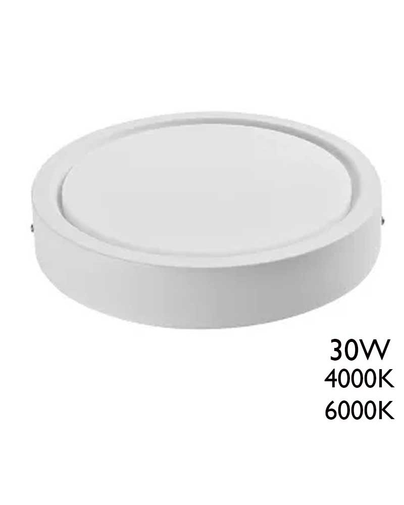 Plafón downlight LED superficie blanco 30W 23,3cm LED 4000K 6000K
