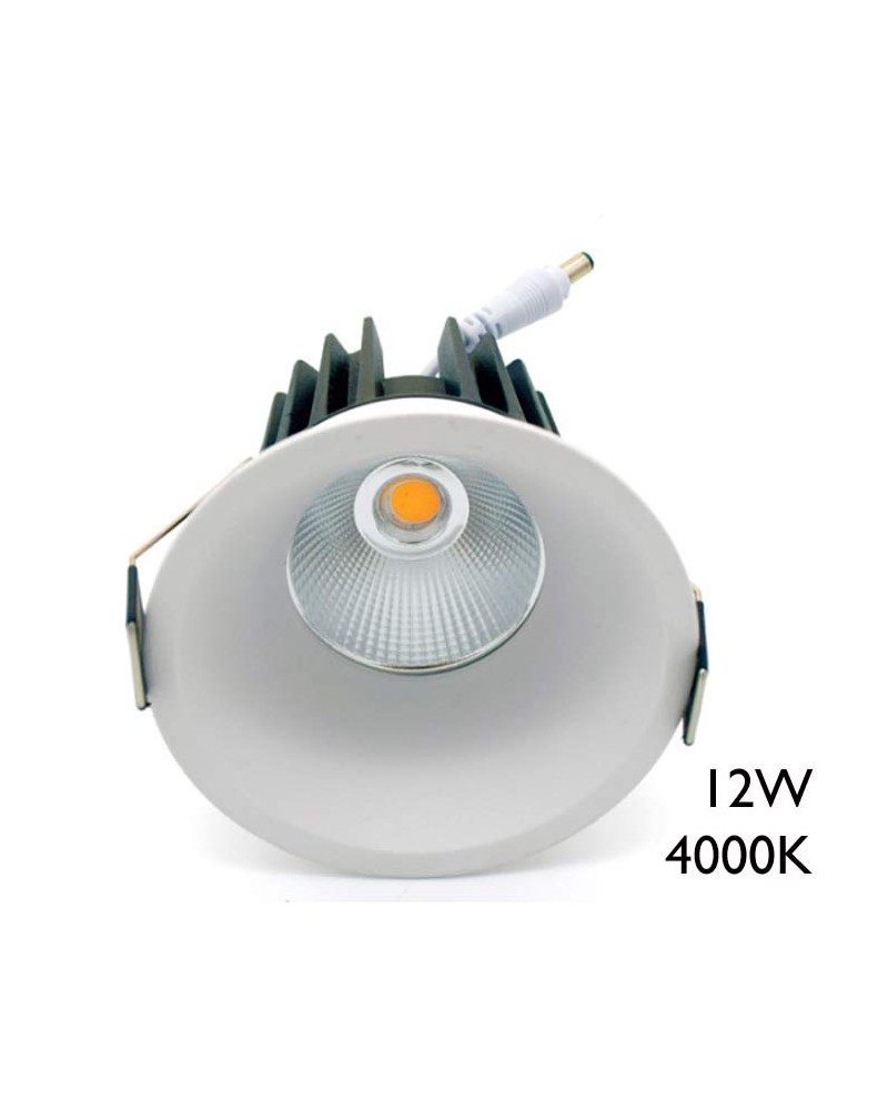 Downlight 12W 8.5cms LED 1000Lm 4000K white color