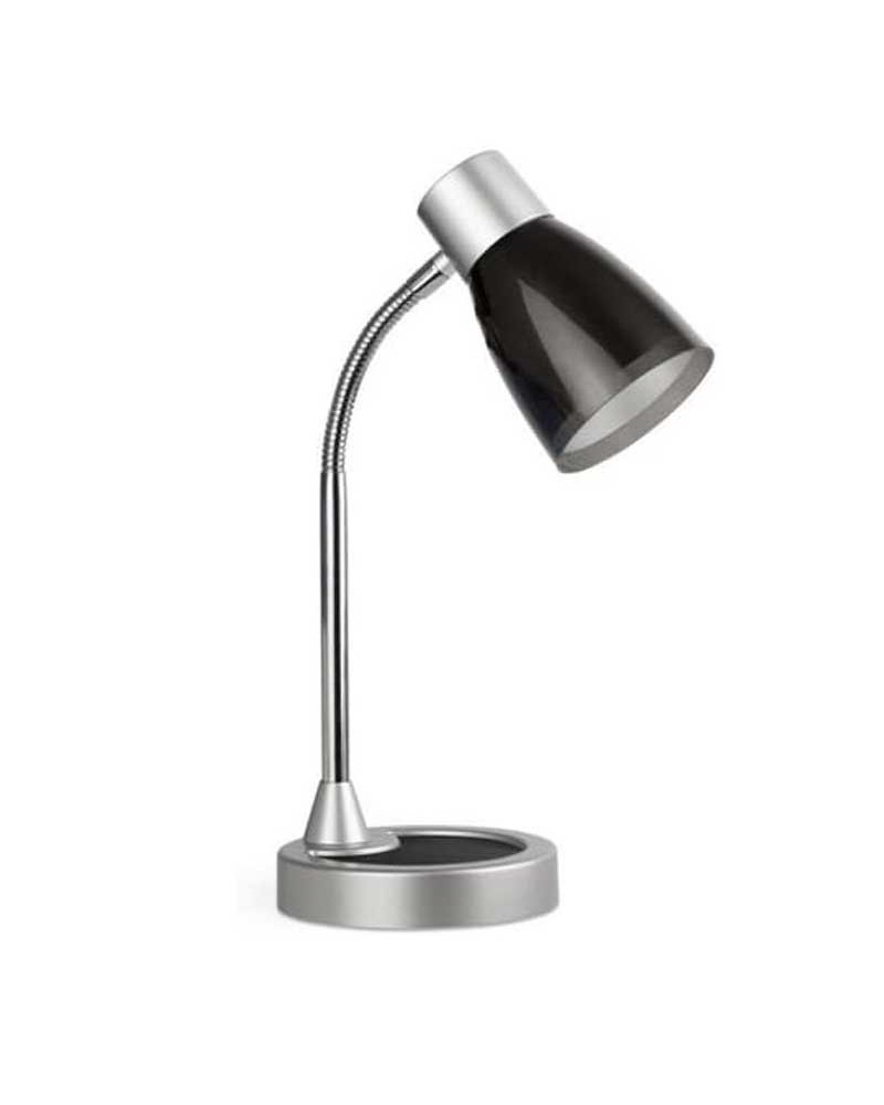 Black E14 screw-on flexo with adjustable plastic bell head