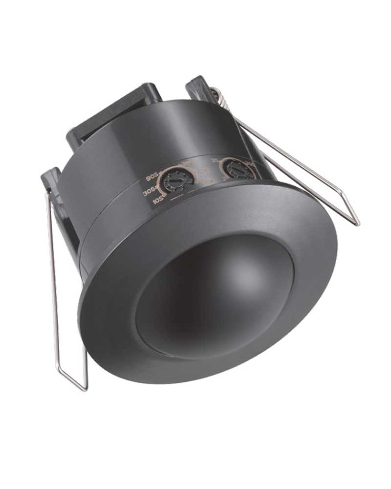 Black flush-mounted infrared presence sensor 220-240V