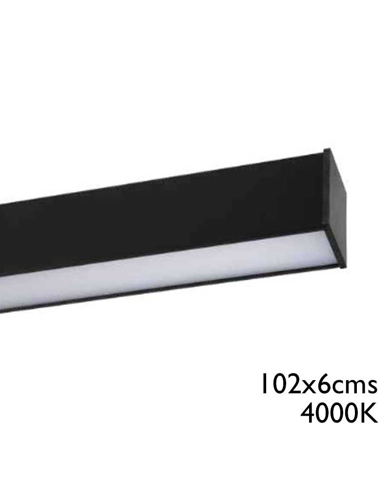 LED linear wall light 1020x33x60mm 4000º K 36W 3,060lm