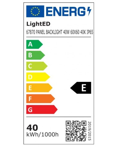 LED Panel 60x60cm 40W IP65 4000K