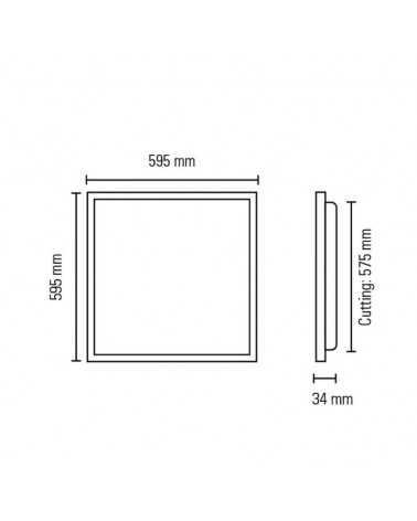 LED Panel 60x60cm 40W IP65 4000K