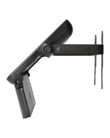 Aplique exterior solar potente 10w 1150lm recargable. sensor presencia (2-8m) color negro 27,5x19,6cm