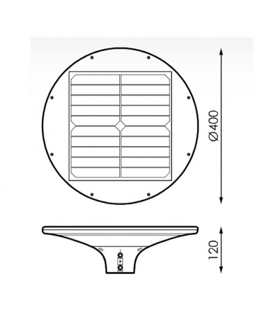 Powerful solar street light 20W 830-840 IP65 3000K 4000K