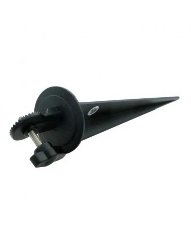 Pincho de exterior LED con visera de aluminio y cristal en negro 6W 3000K IP65