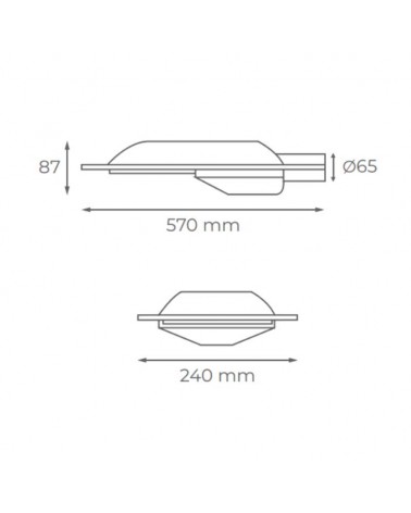 LED streetlight 100W 4000ºK SMD2835 10000 Lm 120º