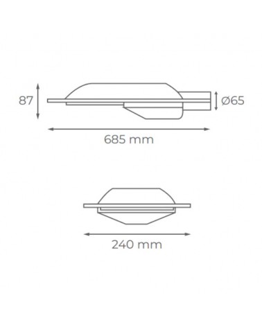 LED streetlight 150W 5500ºK SAMSUNG chip 15000Lm