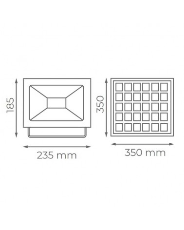 Foco proyector solar 100W de 1150Lm con placa con mando a distancia regulable IP65
