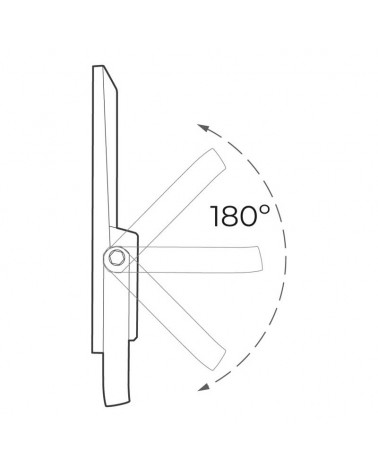 100W Solar Floodlight with 1200Lm Distance Sensor and Dimmable Remote Control Plate, IP65