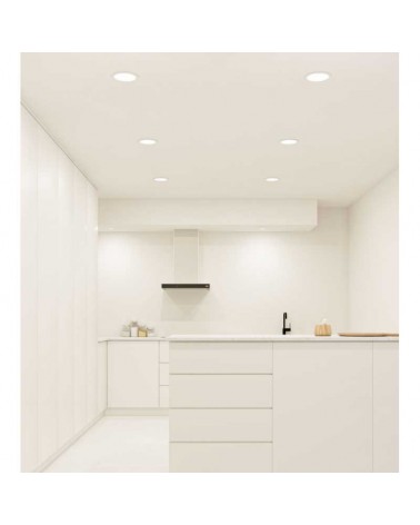 Aro downlight LED 14W redondo IP40 blanco empotrable 15cm CCT Switch 2700K/3200K/4000K