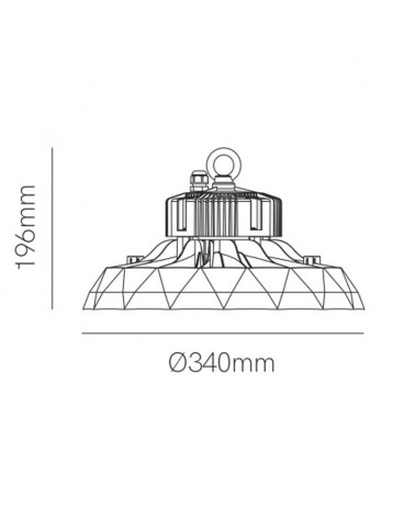 Industrial high bay UFO LENS LED SWITCH 120W/160W/200W 100-260V. 60º 90º 110º 3,000K/4,000K/5,000K