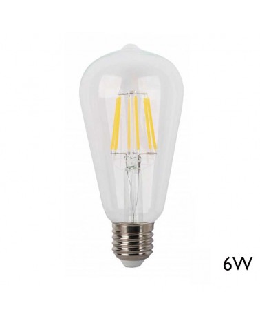 Torch Bulb 64mm LED Filaments E27 2700K