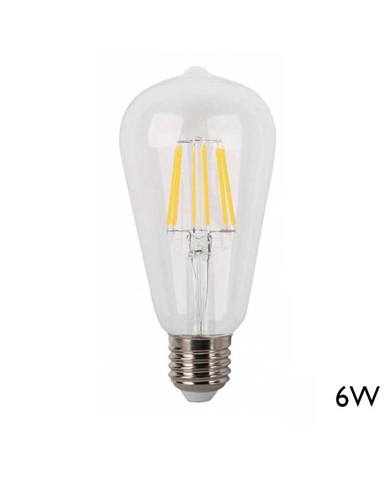 Torch Bulb 64mm LED Filaments E27 2700K