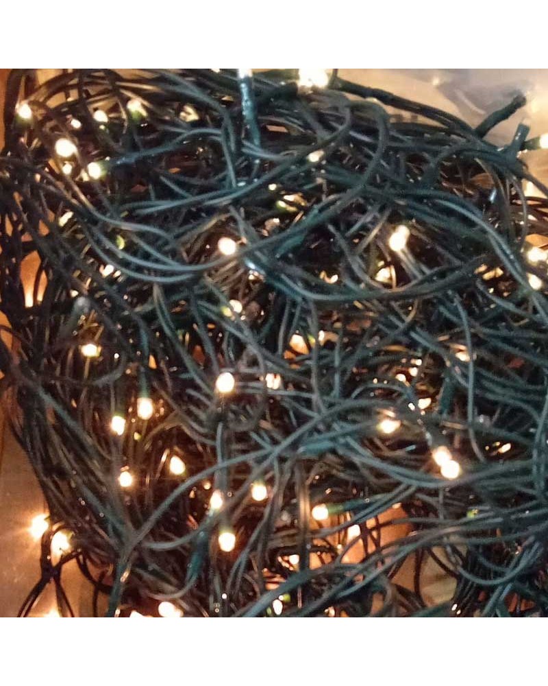 Cortina de luces de navidad incandescente 720 luces 2m x 3m 316,8W cable verde luz cálida con 8 programas interior