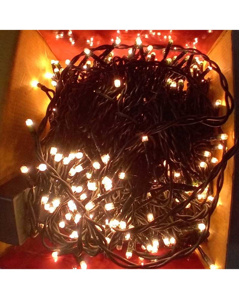 Cortina de luces de navidad incandescente 300 luces 2m x 1m 96W cable verde luz cálida con 8 programas interior