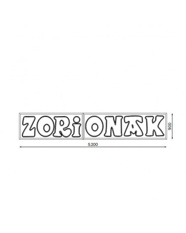 Cartel Zorionak doble neon de 5,20 metros LEDs IP65 270W