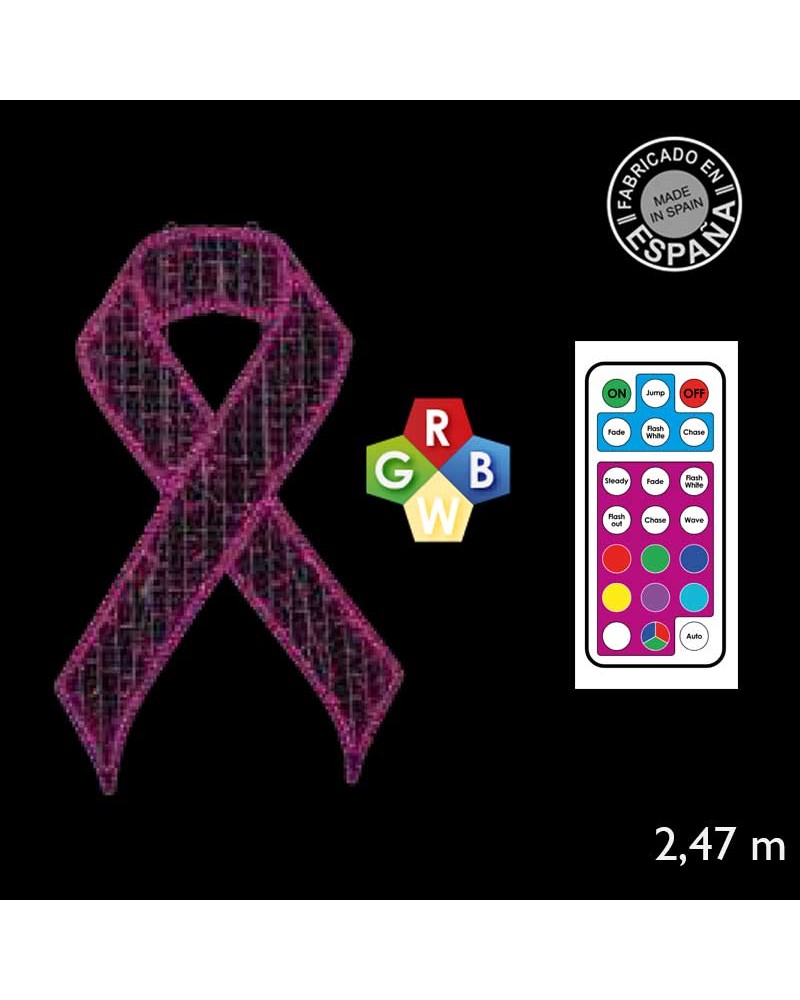 Figura lazo luminoso RGBW 2 metros regulable mando a distancia