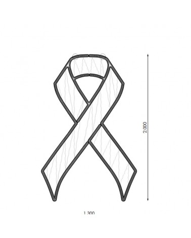 RGBW luminous loop figure, 2 meters, adjustable with remote control