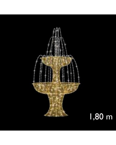 24V 3D fountain with moving water effect and golden structure