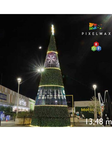 LED cone light RGB pixel map 13.48 meters IP65 12/230V 3765W