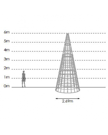 LED cone cool light and warm light 7.12 meters IP65 230V 250W