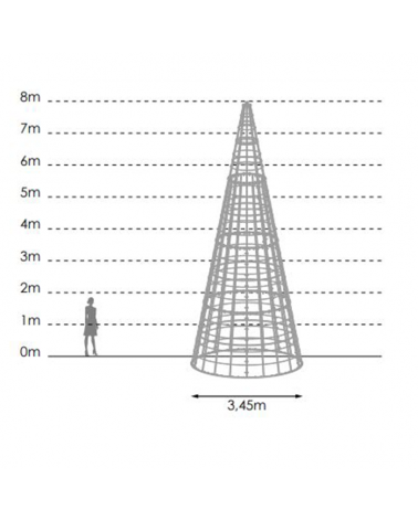 LED cone cool light and warm light of 9.11 meters IP65 230V 405W