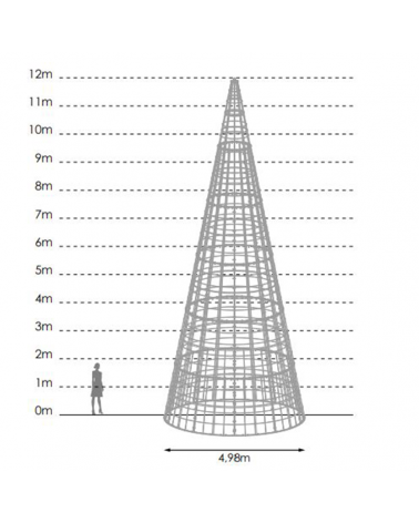 LED cone RGBW light 13.48 meters IP65 230V 780W