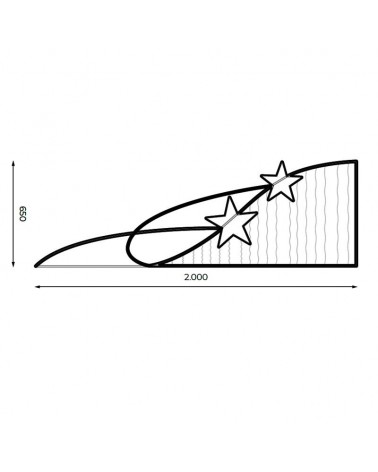 Figura luminosa para calles y farolas de 200cm con 2 estrellas, luz Movimiento fria y luces cálidas