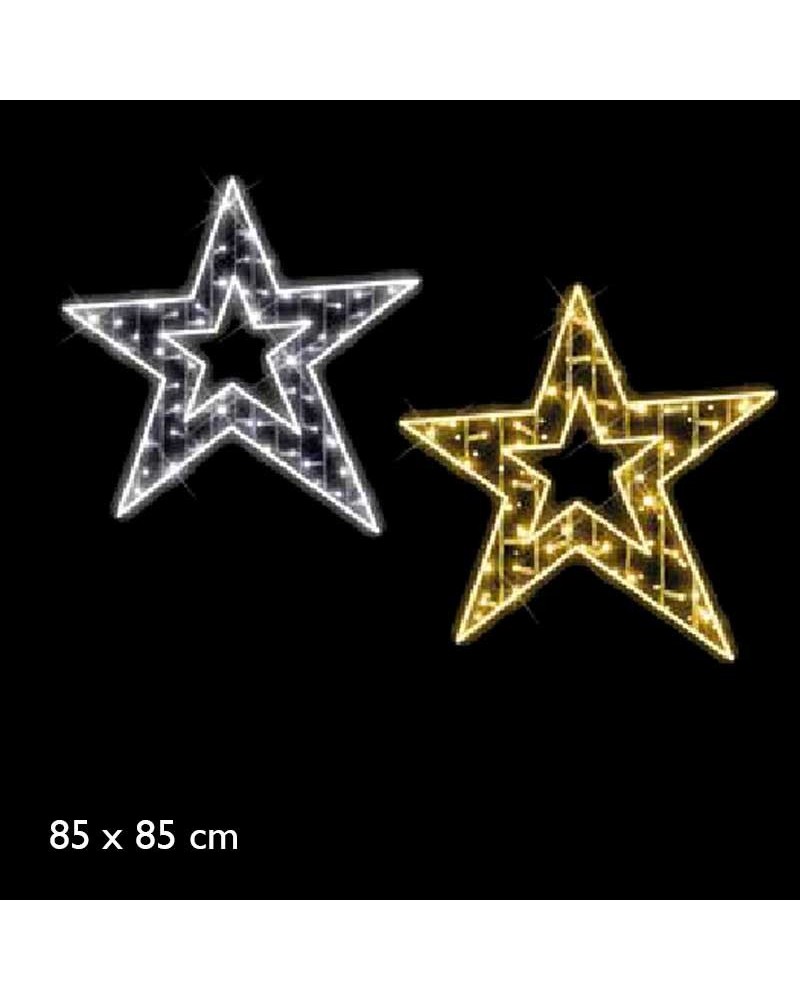 Christmas lights 5-pointed star Christmas warm and cold light flashing light 70 x 67cm asymmetrical