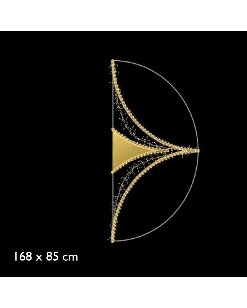 Figura luminosa para farolas semicírculo de 168 cms luz movimiento