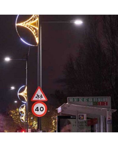 Figura luminosa para farolas semicírculo de 168 cms luz movimiento