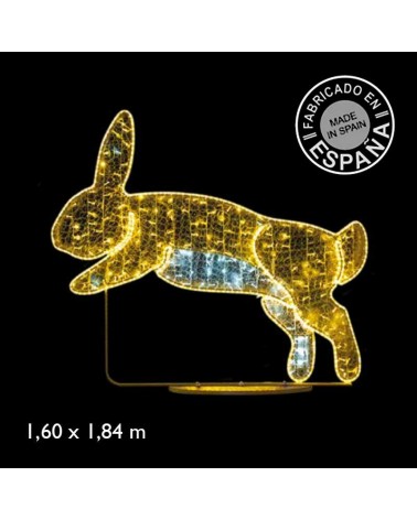 Figura luminosa conejo 24V de 160cms especial para parques y jardines
