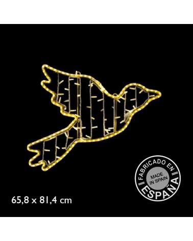 Figura luminosa pájaro alzando vuelo especial para parques y jardines