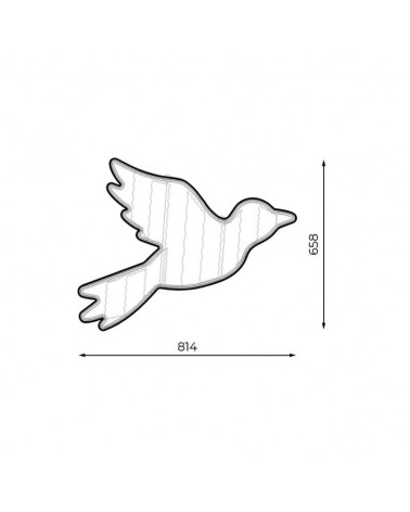 Figura luminosa pájaro alzando vuelo especial para parques y jardines