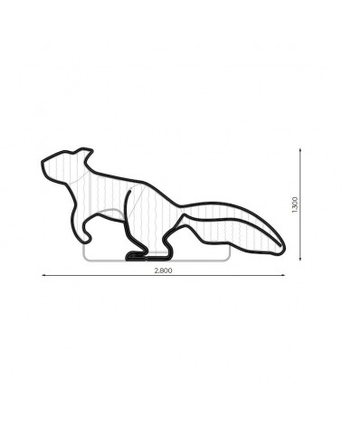 Figura luminosa ardilla 24V de 130cms especial para parques y jardines