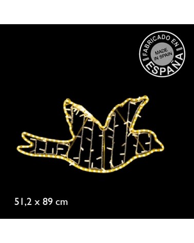 Luminous figure flying bird especially for parks and gardens