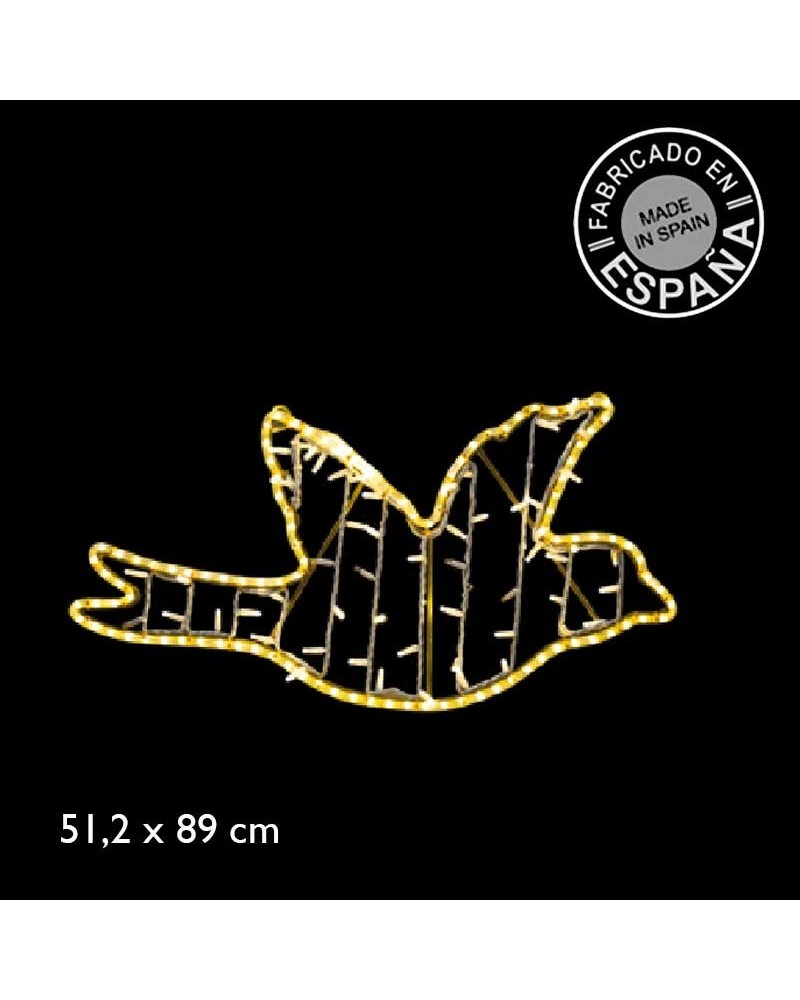 Figura luminosa pájaro volando especial para parques y jardines