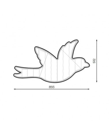 Figura luminosa pájaro volando especial para parques y jardines